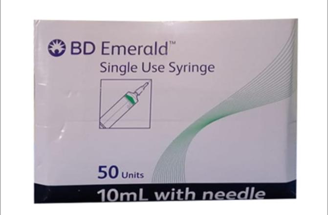 BD EMERALD 10ML 21G SYRINGE  WITH NEEDLE  PACK SIZE 50PCS