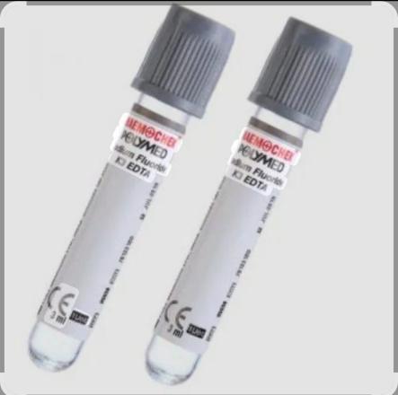 VACUUM SODIUM FLUORIDE SUGAR TUBES 2ML HEMO CHECK POLYMED VIAL (PACK SIZE - 100PCS)