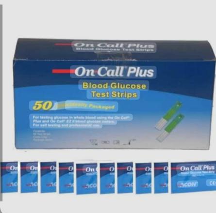 ON CALL BLOOD GLUCOSE TEST STRIPS INDIVIDUAL (PACK SIZE 50TEST)