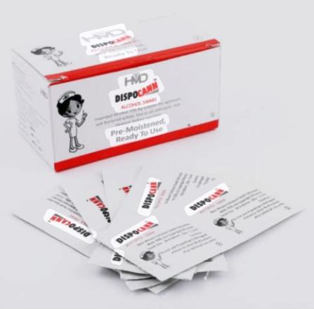 HMD VAKU8 DISPOVAN ALCOHOL SWABS (PACK SIZE 100PCS)