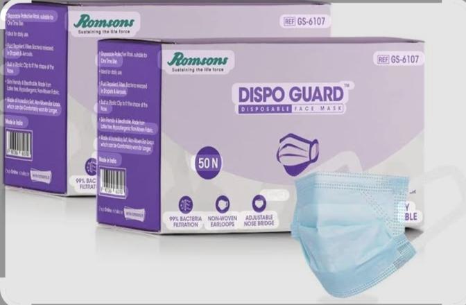 DISPO GUARD DISPOSABLE FACE MASK (PACK SIZE 1BOX)