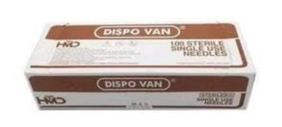 HMD DISPOVAN STERILE SINGLE USE HYPODERMIC NEEDLES 26G (PACK SIZE 100PCS)
