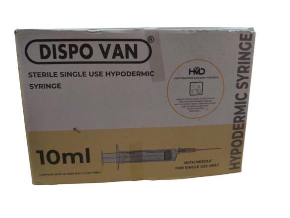 DISPOVAN WITH NEEDLE SYRINGE 10ML (21G) PACK SIZE - 50PCS