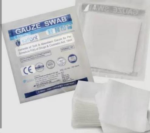 PEERBIO SAFENT STERILE GAUZE SWAB 10*10CM (PACK SIZE -1BOX)