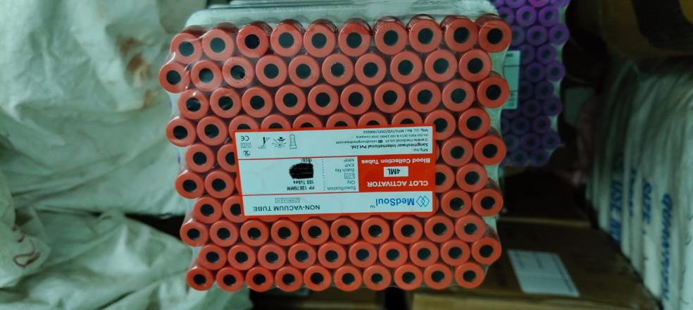 MEDSOUL NON VACCUM TUBE CLOT ACTIVATOR 4ML BLOOD COLLECTION TUBE PACK SIZE (100TEST)