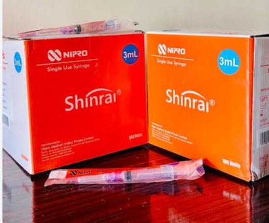 NIPRO SHINRAI 3ML 24G WITH IN NEEDLE (PACK SIZE-100PCS)