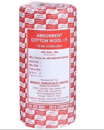 ABSORMENT COTTON WOOL 400GM NET (PACK SIZE - 1PCS)