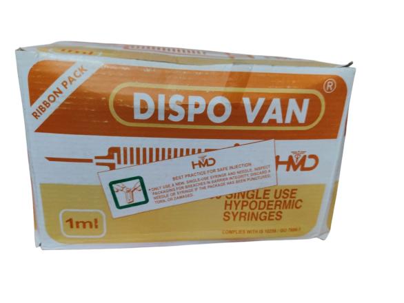 DISPOVAN WITH NEEDLE 1ML 26G SYRINGE PACK SIZE (100TEST)
