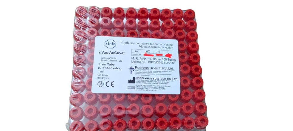 MICROTAINER NON VACUUM- ACCUVET BLOOD COLLECTIO TUBE CLOT 1ML MICRO TUBE NON VACCUM BLOOD COLLECTION TUBES PEDIATRIC VIAL PACK SIZE (100PCS)