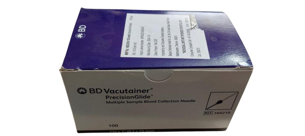 BD VACUTAINER PRECISIONGLIDE MULTI SAMPLE BLOOD COLLECTION NEEDLE 22G PACK SIZE (100PCS)