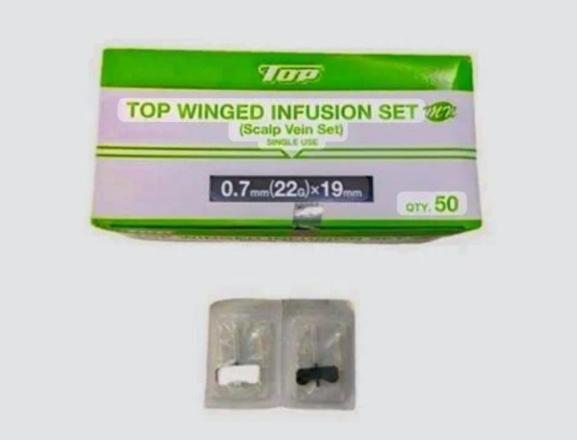 TOP WINGED INFUSION SET SCALP VEIN SET 22G PACK SIZE 50TEST 