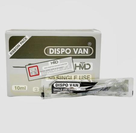 HMD DISPOVAN 10ML 21G WITH NEEDLE PACK SIZE 100PCS