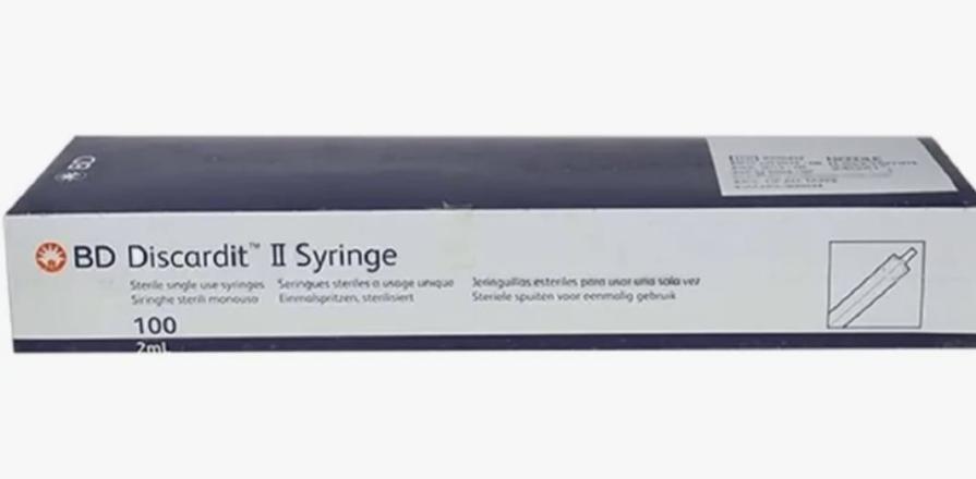 BD DISCREDIT 2ML 23G WITH NEEDLE SYRINGE PACK SIZE 100PCS